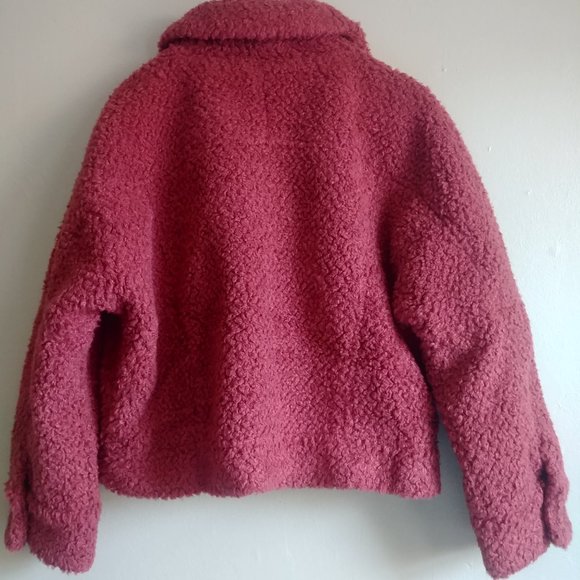 New With Tags Faherty XL Timber Ridge Fleece Jacket in Henna - Picture 4 of 12